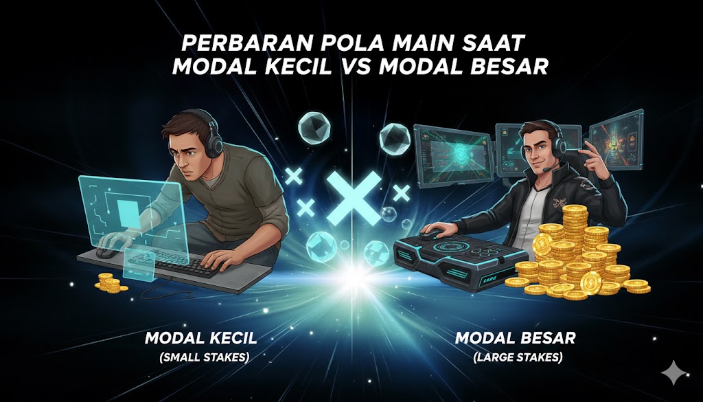 Perbedaan Pola Main Saat Modal Kecil vs Modal Besar