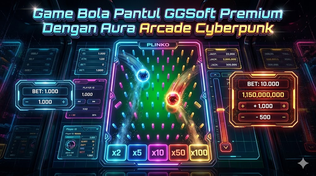 Game Bola Pantul GGSoft Premium Dengan Aura Arcade Cyberpunk